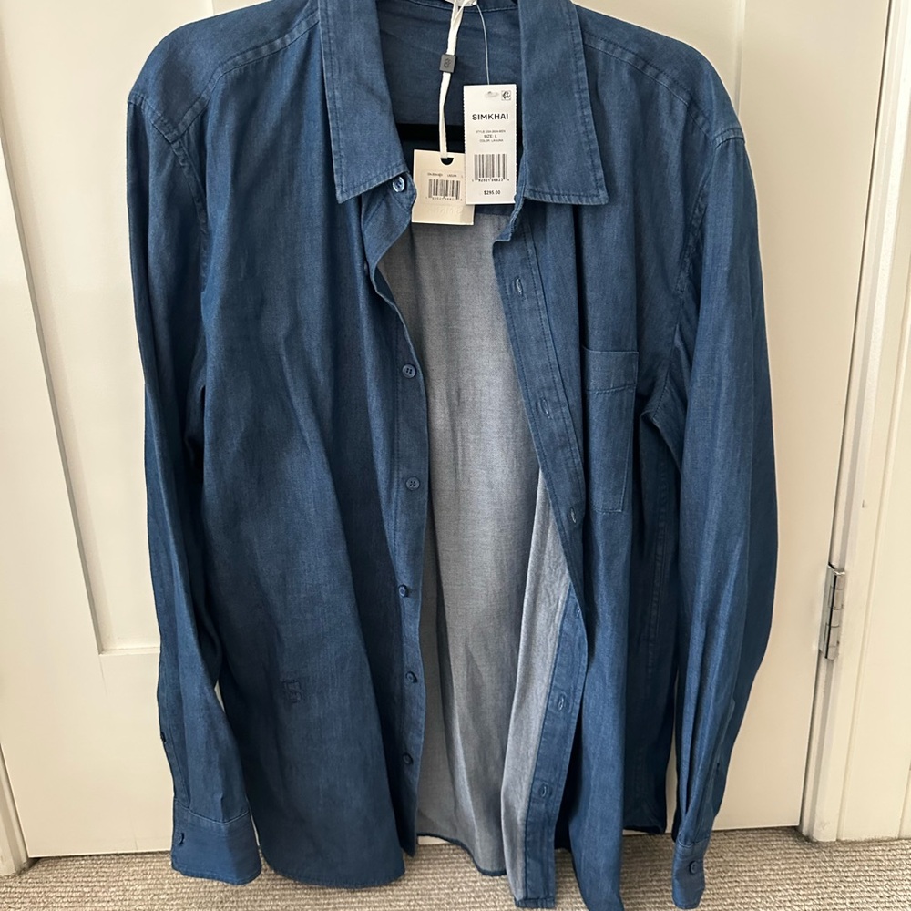 Jonathan Simkhai Blue Denim Shirt